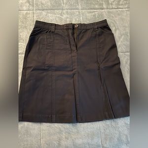 NWT - LL Bean Easy Stretch Cotton Twill Classic Fit Skirt black Size 16